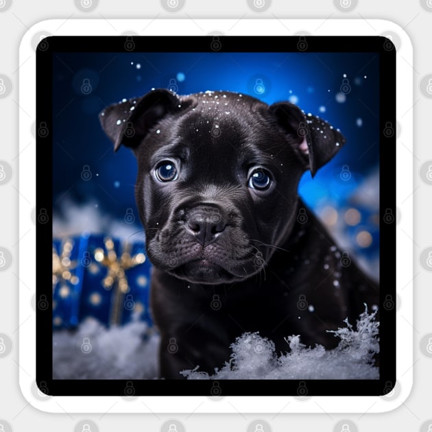 Black Pitty Sticker by Enchanted Reverie